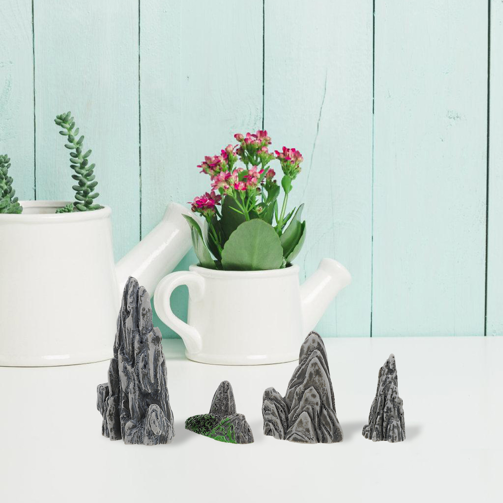 Bonsai Garden With Sand - Miniaturowe dekoracje do bonsai, 4 sztuki,