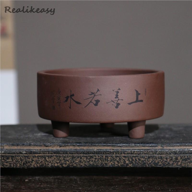 Yixing purpurowa glina doniczk – Bonsai Tree Zen Garden recenzja i cena