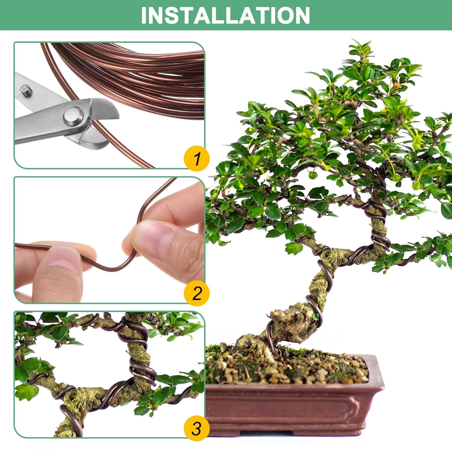 Drut do bonsai, brązowy, 5 met – Bonsai Wire Aluminum recenzja i cena