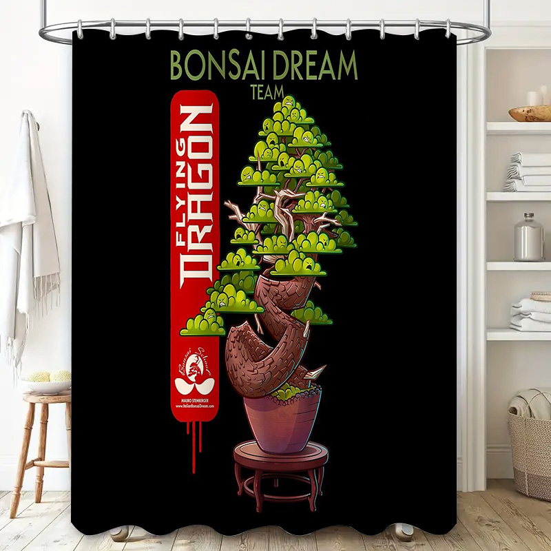 Zasłona prysznicowa z motywem  – Bonsai Tree Zen Garden recenzja i cena