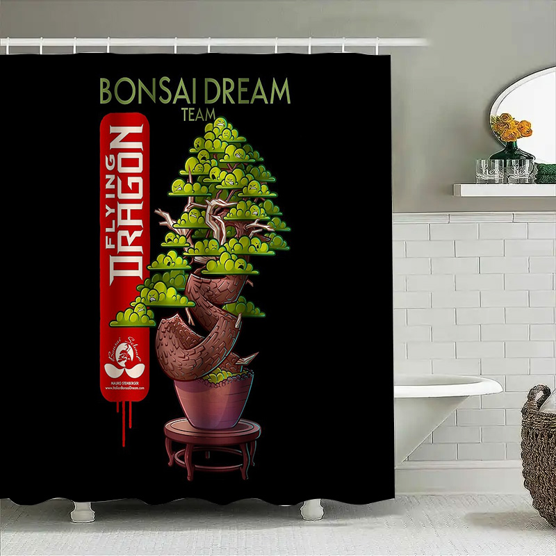 Zasłona prysznicowa z motywem  – Bonsai Tree Zen Garden recenzja i cena
