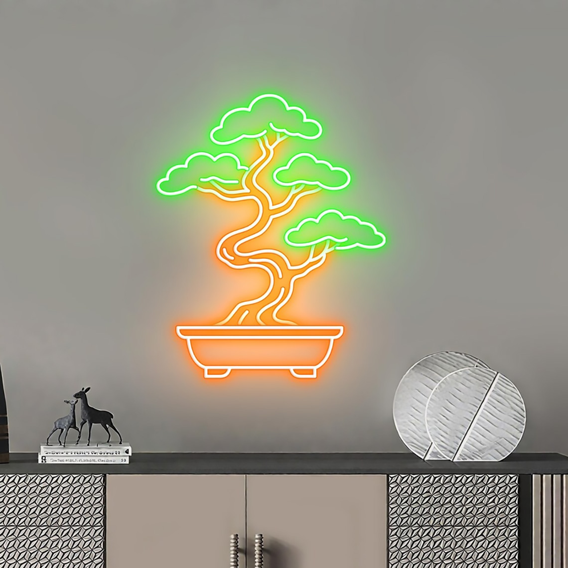 Neonowy znak z drzewkiem bonsa – Bonsai Tree Zen Garden recenzja i cena