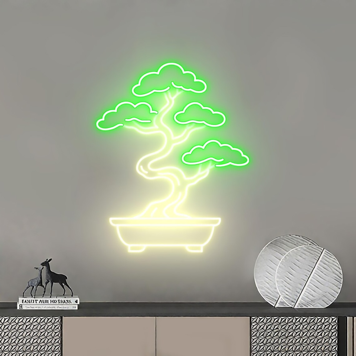 Neonowy znak z drzewkiem bonsa – Bonsai Tree Zen Garden recenzja i cena